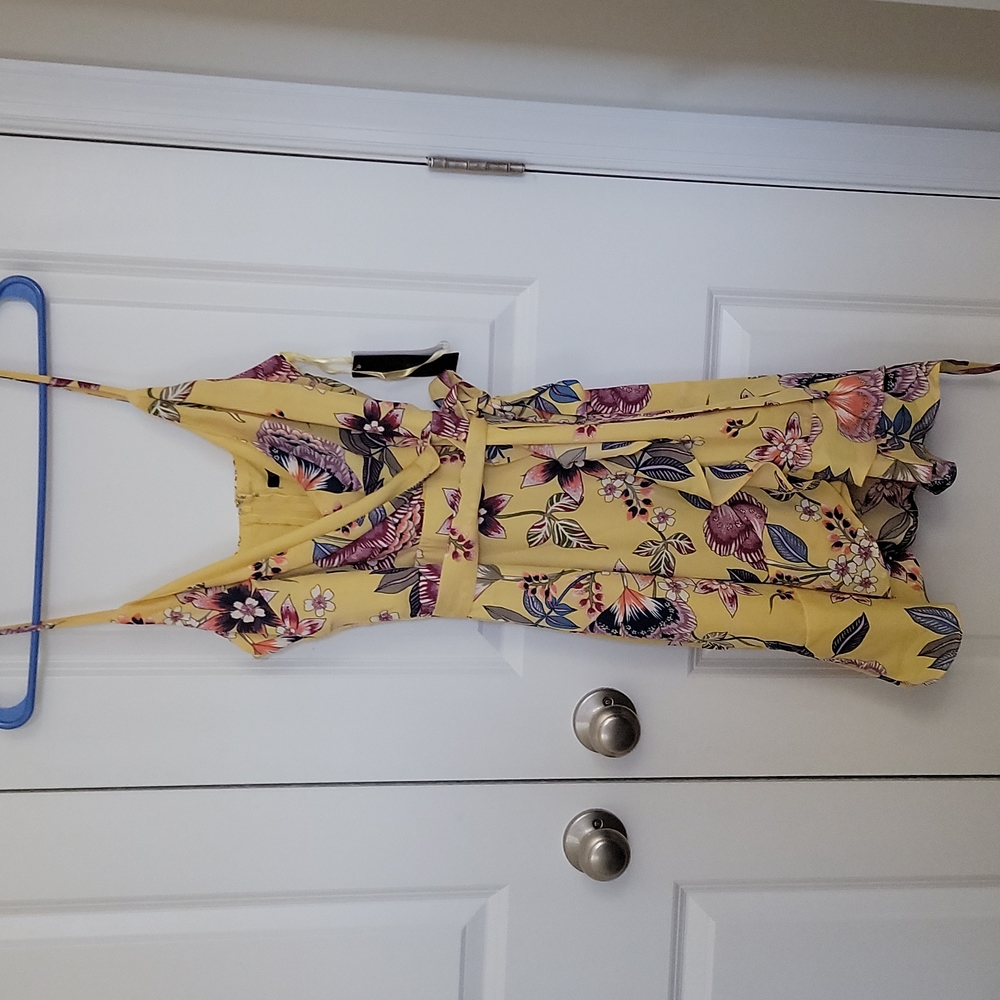 Floral yellow dress